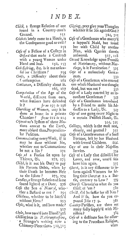 Index page from Athenian Oracle