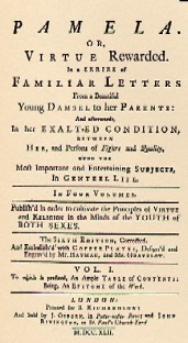 Richardson's Pamela, title page