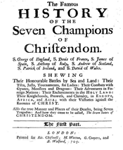 Seven Champions of Christendom title page